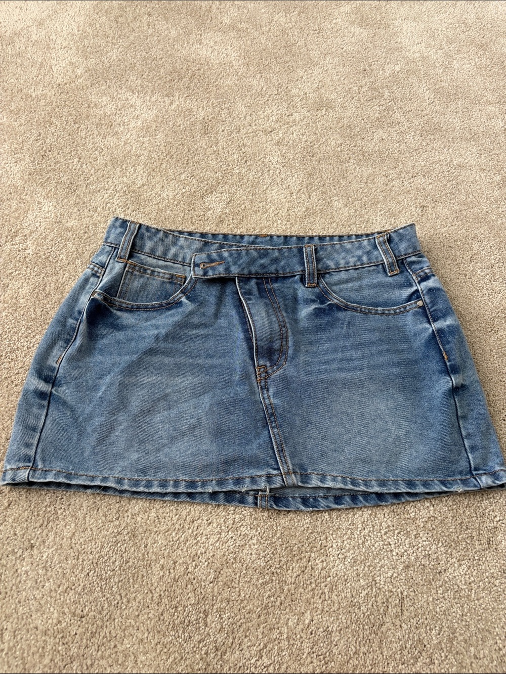 Classic Blue Denim Mini Skirt